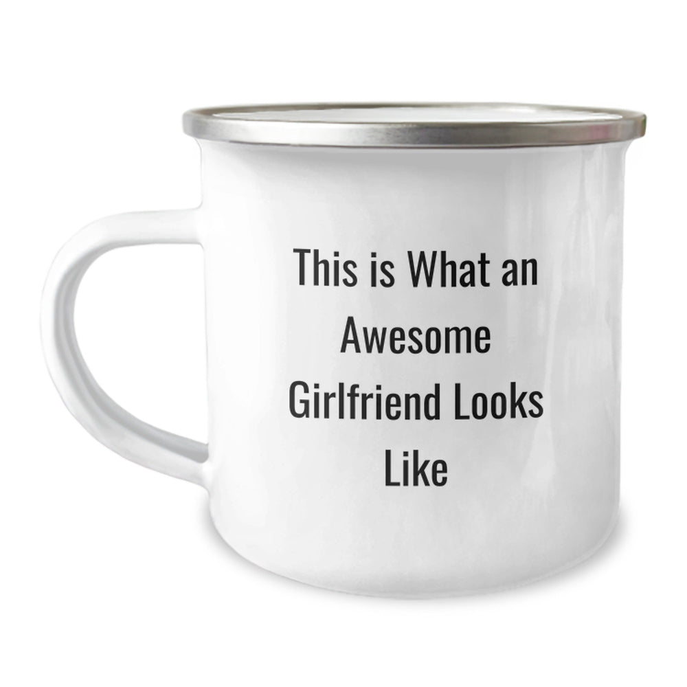 Funny Sweetheart Camping Mug Gifts from Men to Awesome Sweetheart on Graduation, 'This Is What an Awesome Sweetheart Looks Like' - Image 1