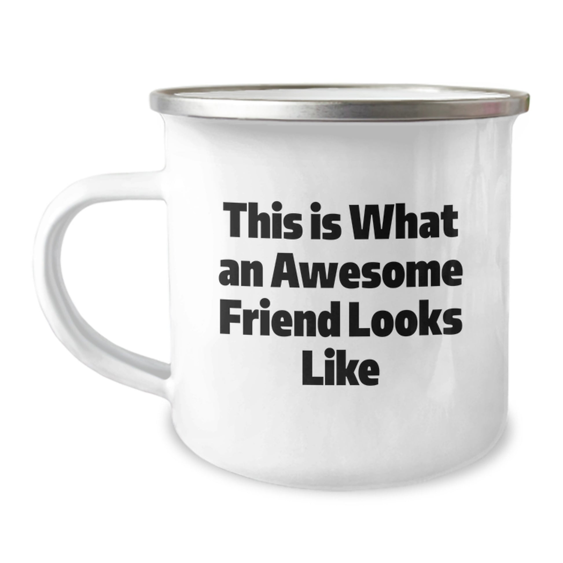 Funny Friend Gifts for Camping Adventures, This Is What An Awesome Friend Looks Like, 12 oz Stainless Steel Mug for Graduation, Gifts from Men to Friends - Image 1