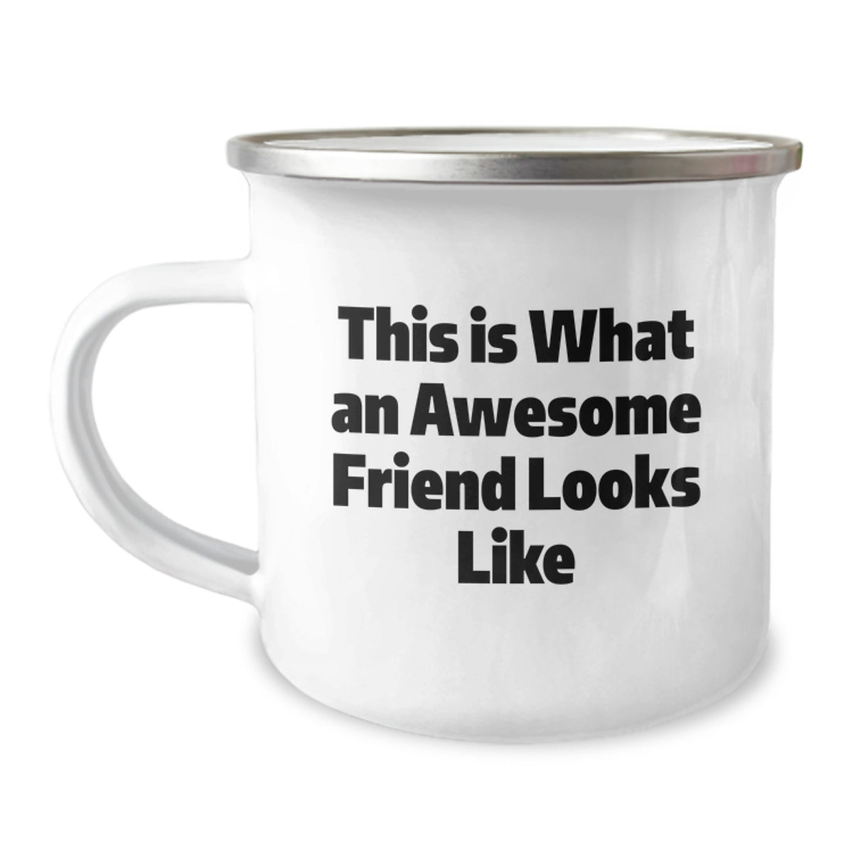 Funny Friend Gifts for Camping Adventures, This Is What An Awesome Friend Looks Like, 12 oz Stainless Steel Mug for Graduation, Gifts from Men to Friends - Image 1