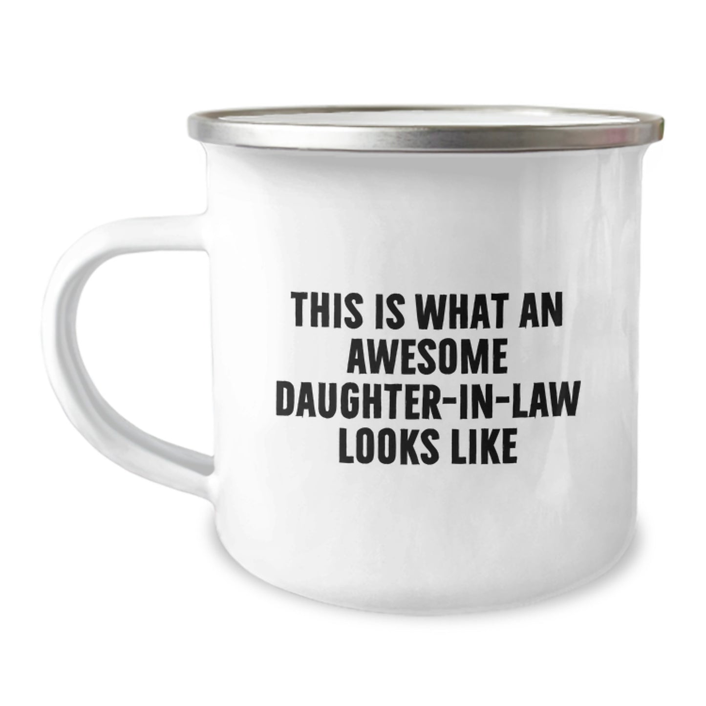 Funny Daughter-in-law Gifts, Camping Mug for Her, 'This Is What An Awesome Daughter-in-law Looks Like' Quote, Gifts from Family, Gifts for Daughter-in-law - Image 1