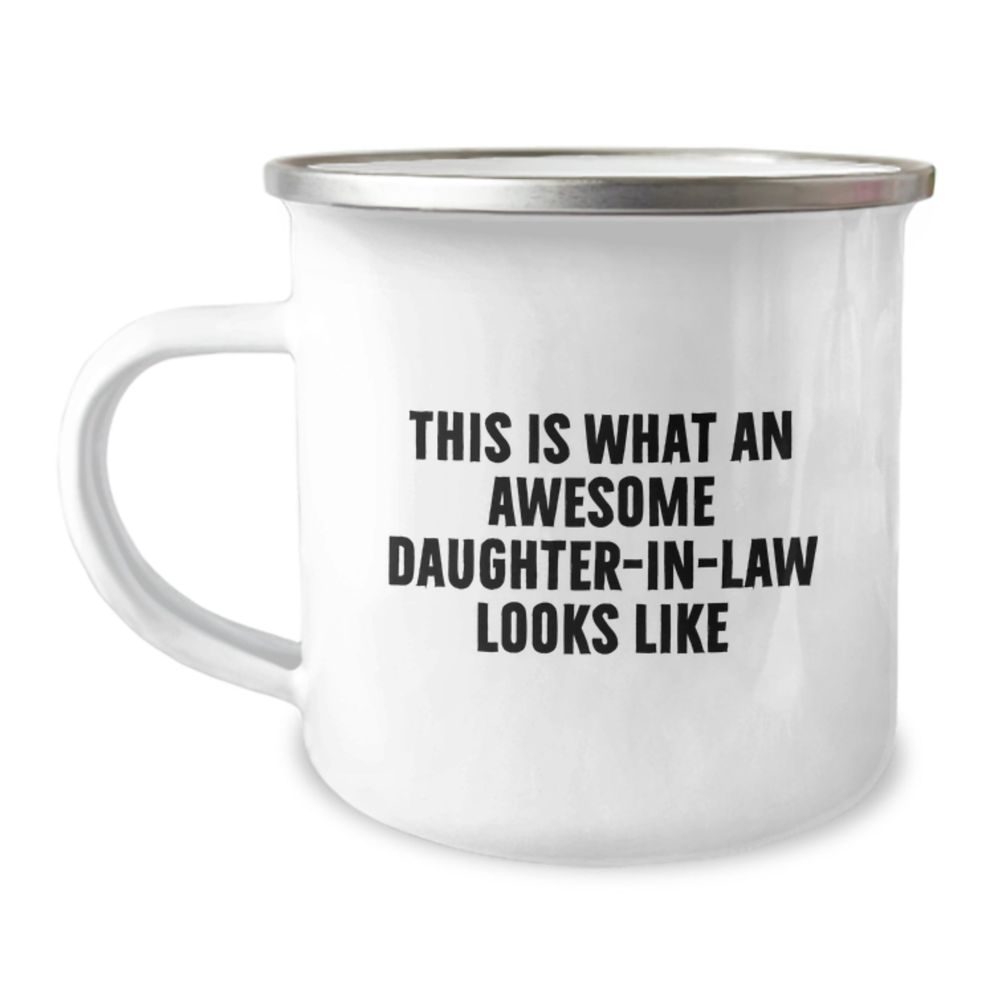 Funny Daughter-in-law Gifts, Camping Mug for Her, 'This Is What An Awesome Daughter-in-law Looks Like' Quote, Gifts from Family, Gifts for Daughter-in-law - Image 1