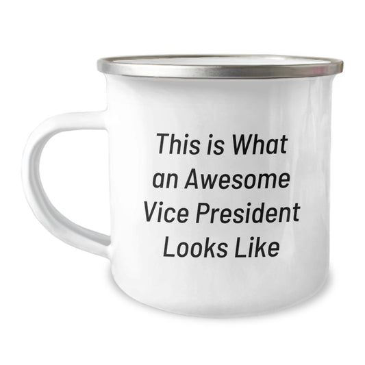 Funny Vice President Gifts for Men, Unique Birthday Unique Gifts from Friends or Family, Vice President Camping Mug with 'This Is What An Awesome Vice President Looks Like' - Image 1