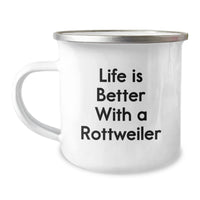 Load image into Gallery viewer, Rottweiler Dog Lover Gifts from Friends for Men, Women, Family - Life Is Better With A Rottweiler Camping Mug, Graduation Unique Gifts - Image 1
