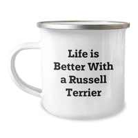 Load image into Gallery viewer, Russell Terrier Dog Lover&#39;s Camping Mug, Funny Quote Gift for Men from Friends, Unique Graduation Gifts for Family - Image 1

