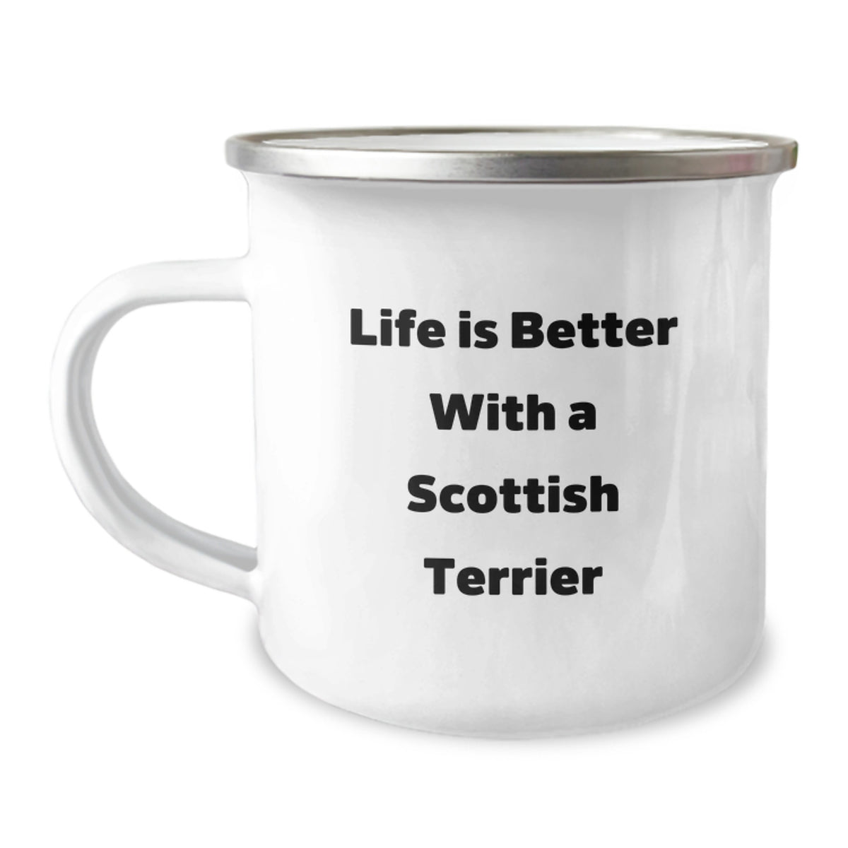 Funny Scottish Terrier Dog Gifts for Men - 'Life Is Better With A Scottish Terrier' Quote on Camping Mug, Gifts from Men to Friends, Unique Graduation Gifts - Image 1