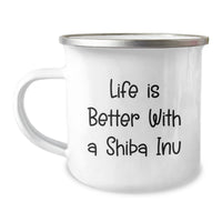 Load image into Gallery viewer, Cute Shiba Inu Dog Gifts for Men, Women, Friends, Coworkers, Family - Life Is Better With A Shiba Inu Camping Mug, Graduation Unique Gifts from Men, Women, Friends, Coworkers, Family - Image 1
