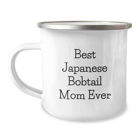 Japanese Bobtail Cat Camping Mug - Best Mom Ever, Funny Cat Mom Birthday Unique Gifts for Friends, Family, Coworkers, Women, Men, Unique Camping Mug for Outdoor Adventures - Image 1