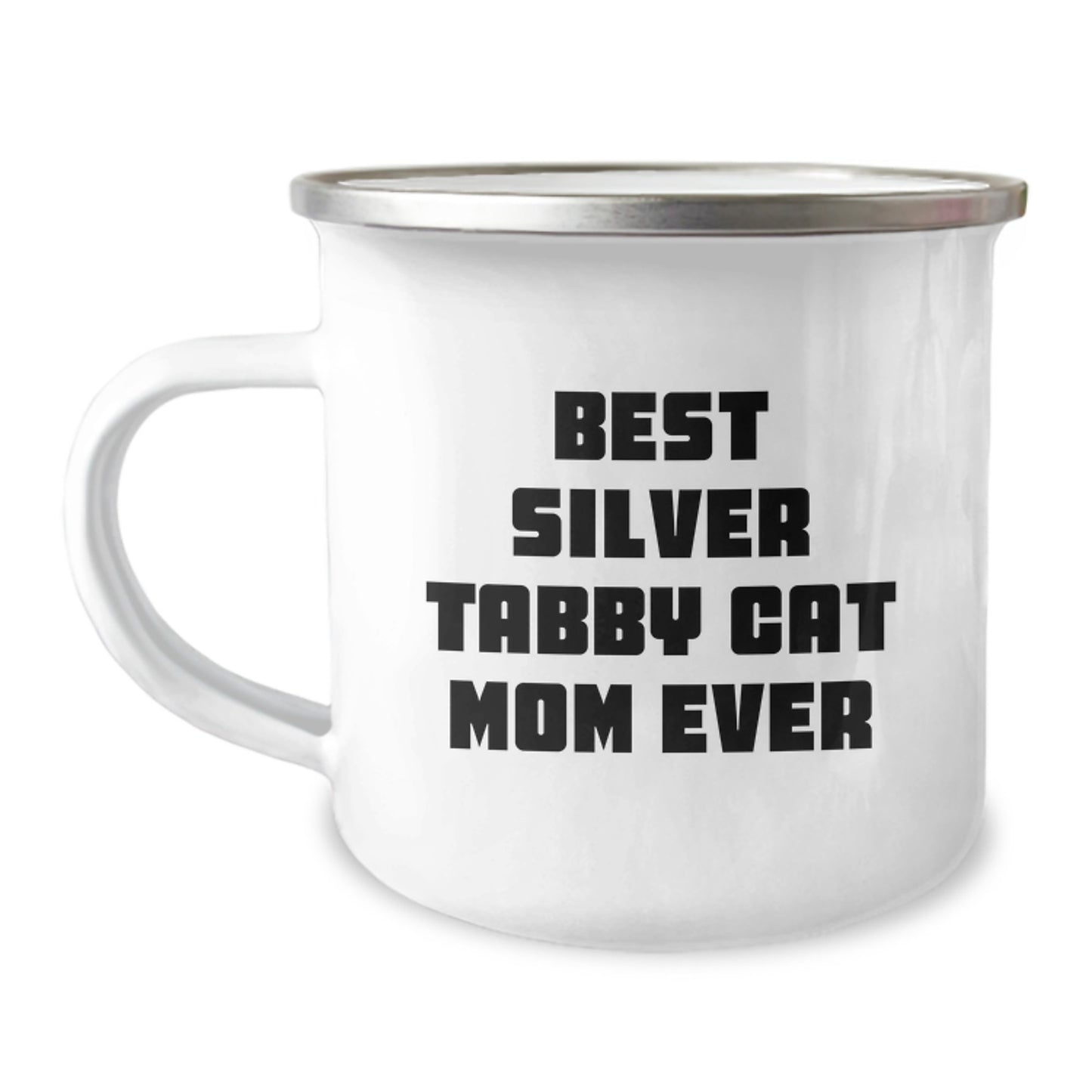 Funny Silver Tabby Cat Mom Gifts from Family for Her - Birthday Unique Gifts - Silver Tabby Cat Camping Mug - Best Silver Tabby Cat Mom Ever - Image 1