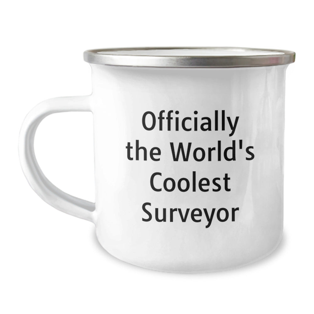 Funny Surveyor Gifts for Surveyor, Camping Mug for Men, Officially The World's Coolest Surveyor Christmas Unique Gifts from Friends - Image 1