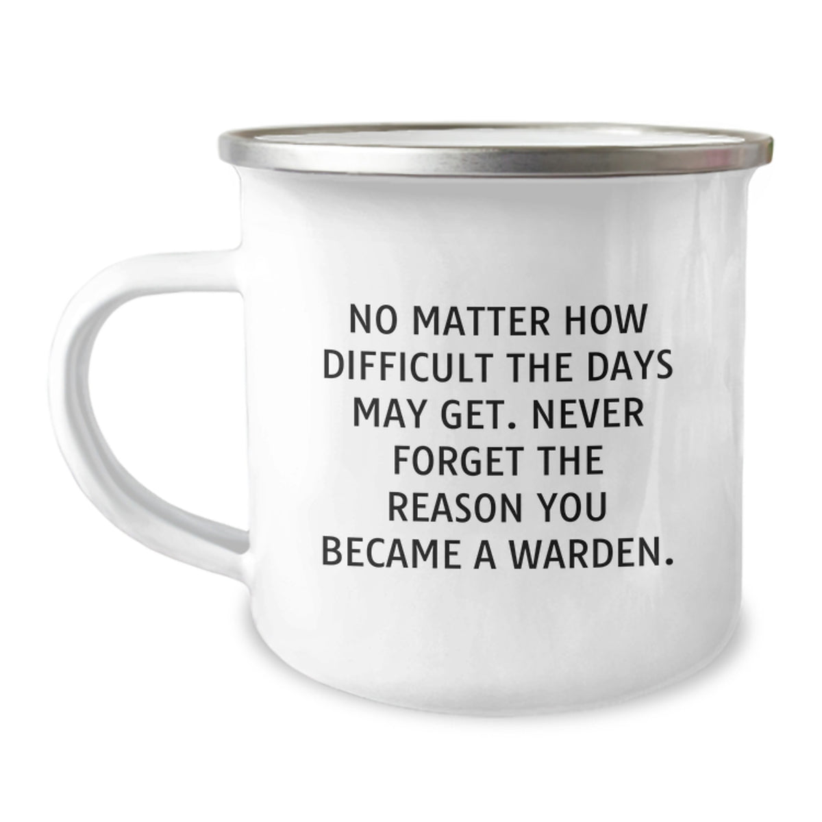 Warden Quotes Camping Mug, Funny Inspirational Gifts from Friends, Gifts for Warden Birthday, Never Forget Reason You Became Warden - Image 1