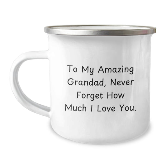 Funny Grandad Gifts from Family, To My Amazing Grandad Never Forget Love, Unique Camping Mug - Image 1