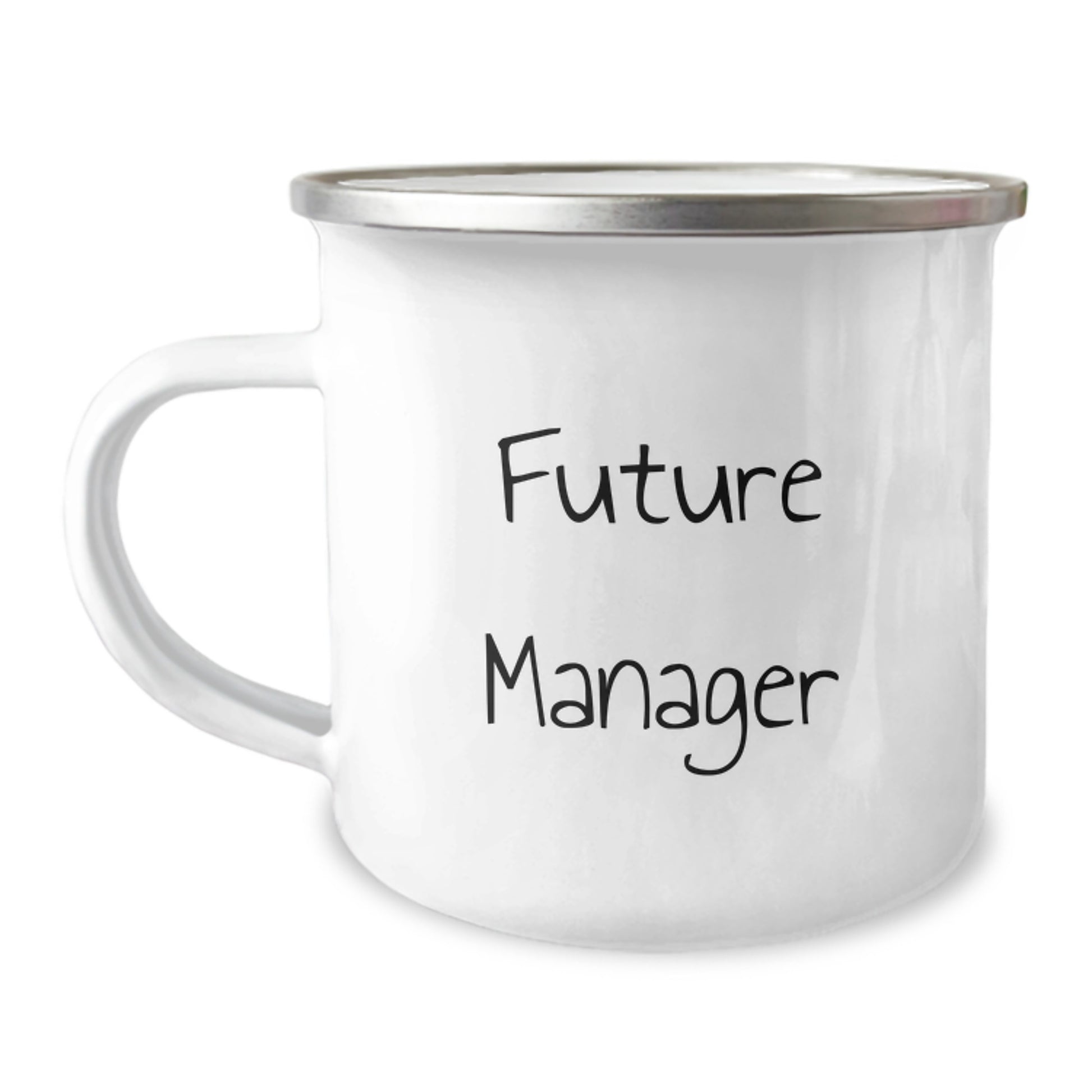 Gifts for Future Manager Funny Quote 12 oz Stainless Steel Camping Mug, Unique Graduation Gifts for Men Women Friends Family - Image 1