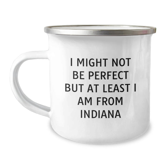Funny Indiana Gifts for Friends from Hoosier Country, Indiana Camping Mug for Graduation - Image 1
