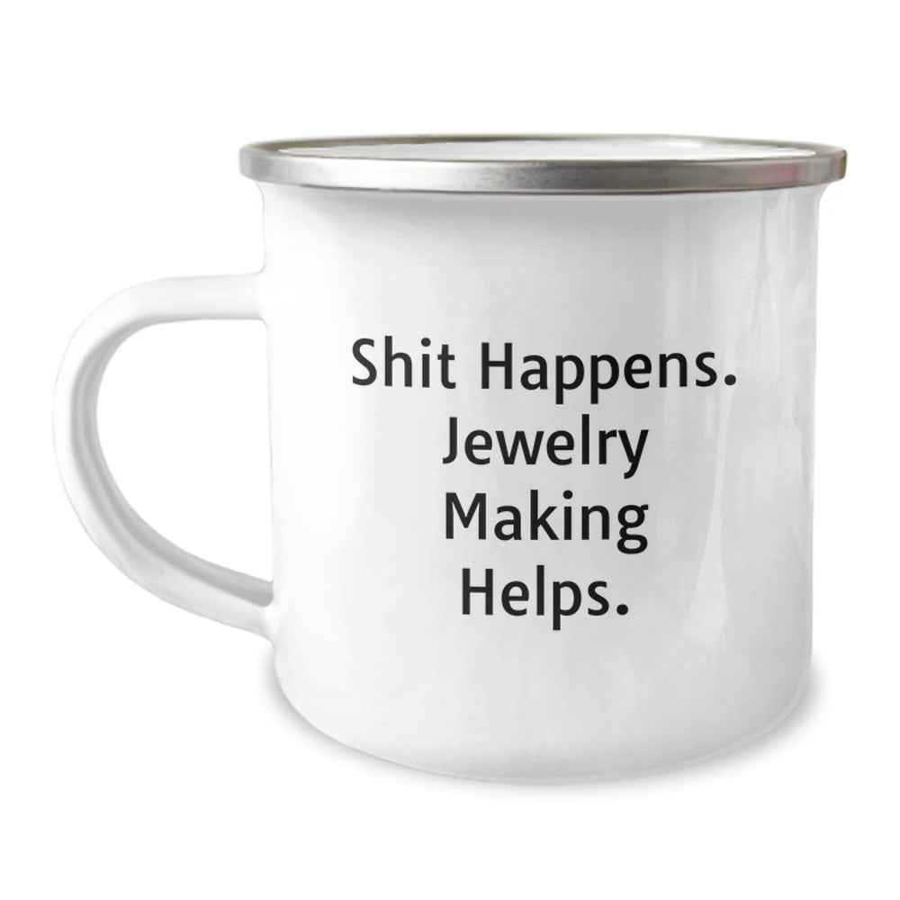 Funny Jewelry Making Camping Mug Gifts from Friends for Christmas - Image 1