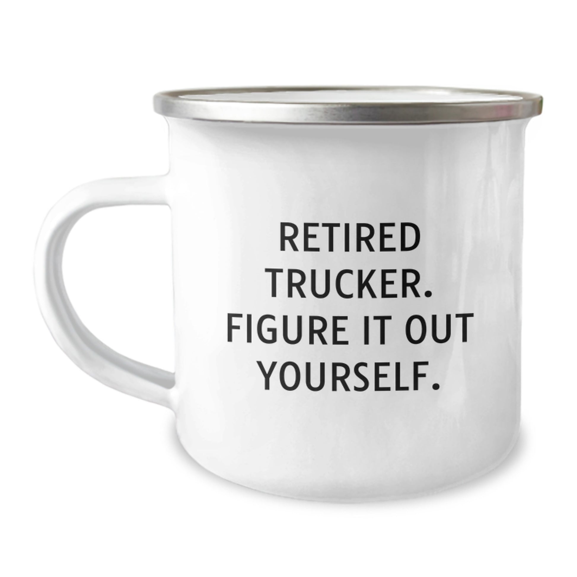 Funny Trucker Gifts for Men - Graduation Unique Gifts from Friends, Family to Retired Trucker - Trucker Camping Mug - Image 1