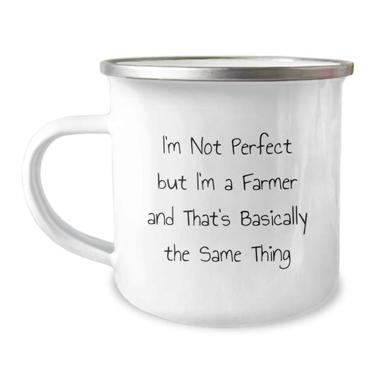 Humorous Farmer Camping Mug Novelty Birthday Gift for Friends - Image 1