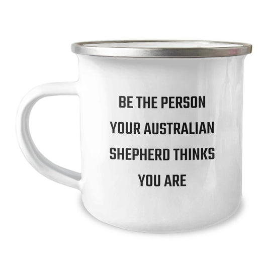 Australian Shepherd Dog Funny Camping Mug Gifts from Friends and Family for Birthday Unique - Image 1