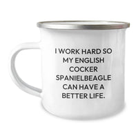 Load image into Gallery viewer, English Cocker Spaniel Dog Lover&#39;s Inspirational Camping Mug Gifts from Friends for Birthday - Image 1
