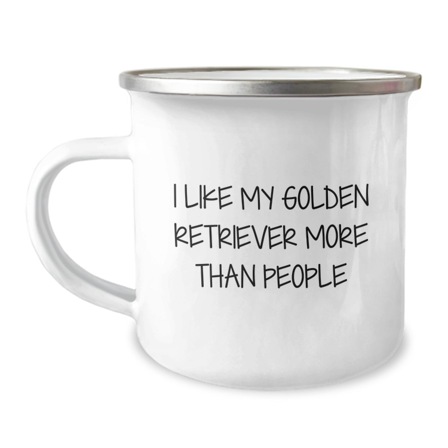 Funny Golden Retriever Dog Gifts from Friends for Birthday Unique Camping Mugs - I Like My Golden Retriever More Than People - Image 1
