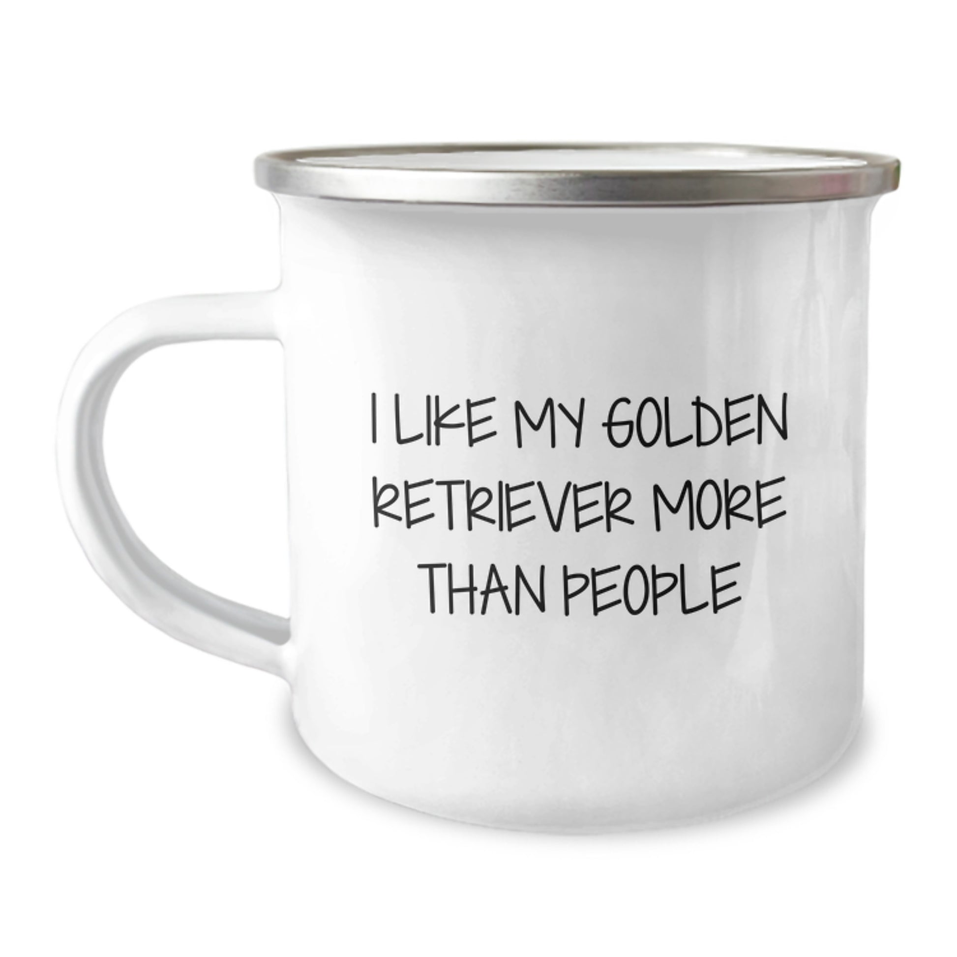 Funny Golden Retriever Dog Gifts from Friends for Birthday Unique Camping Mugs - I Like My Golden Retriever More Than People - Image 1