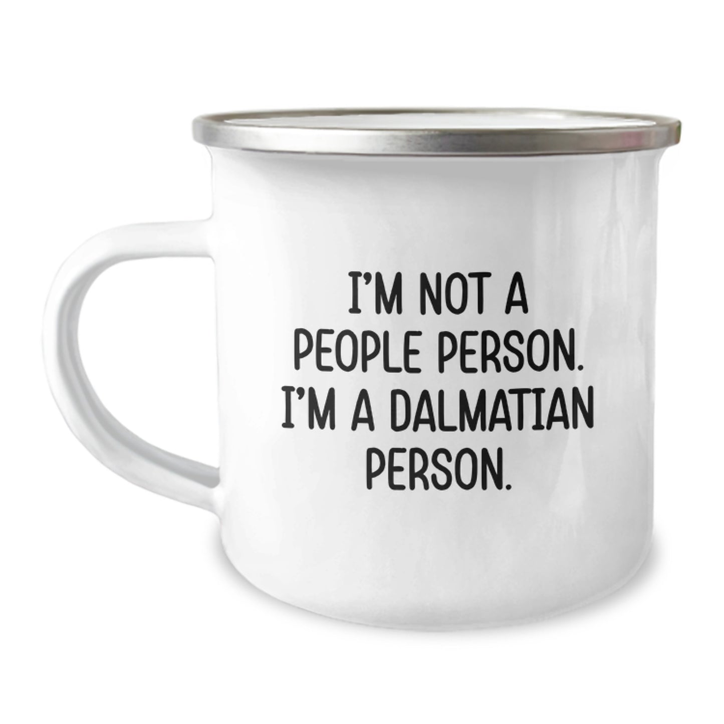 Funny Dalmatian Dog Lover Camping Mug Gifts for Men Friends from Family on Birthday Unique Occasions - Image 1