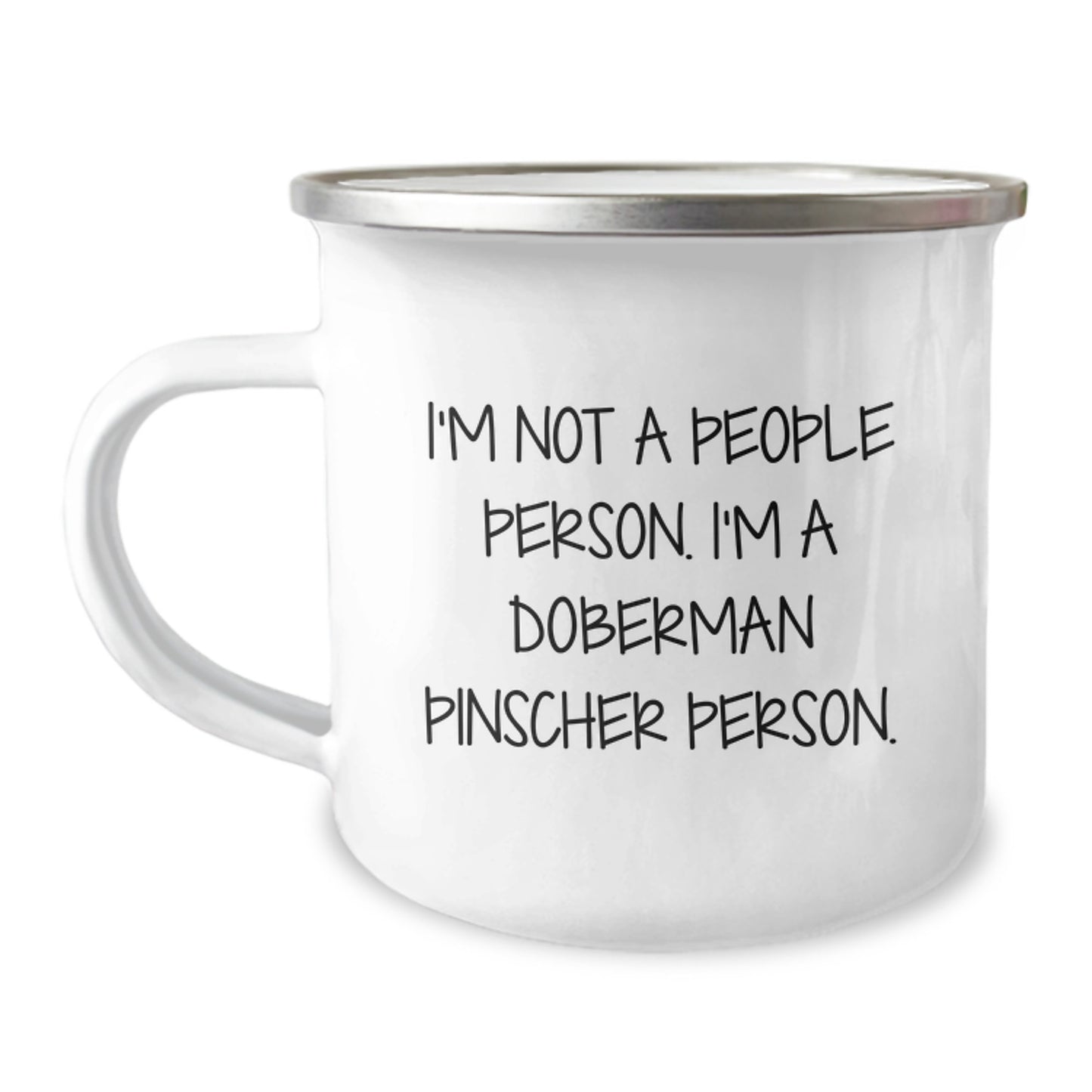 Doberman Pinscher Dog Camping Mug Gifts from Friends for Birthday Unique People - Image 1