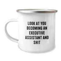 Load image into Gallery viewer, Funny Executive Assistant Gifts from Friends, Inspirational Quote on Camping Mug for New Grad, Gifts for Her or Him - Image 1
