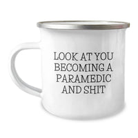 Load image into Gallery viewer, Rescue Worker Gifts, Funny Quote, Camping Mug, 12 oz Capacity, Stainless Steel with Enamel Finish, Gifts from Family to Rescue Worker, Graduation Unique Gifts for Him, Her, Friends - Image 1
