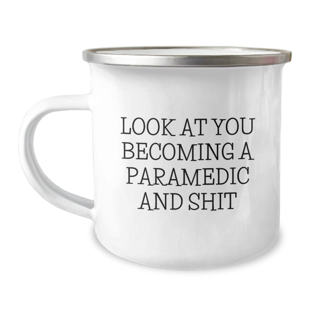 Rescue Worker Gifts, Funny Quote, Camping Mug, 12 oz Capacity, Stainless Steel with Enamel Finish, Gifts from Family to Rescue Worker, Graduation Unique Gifts for Him, Her, Friends - Image 1