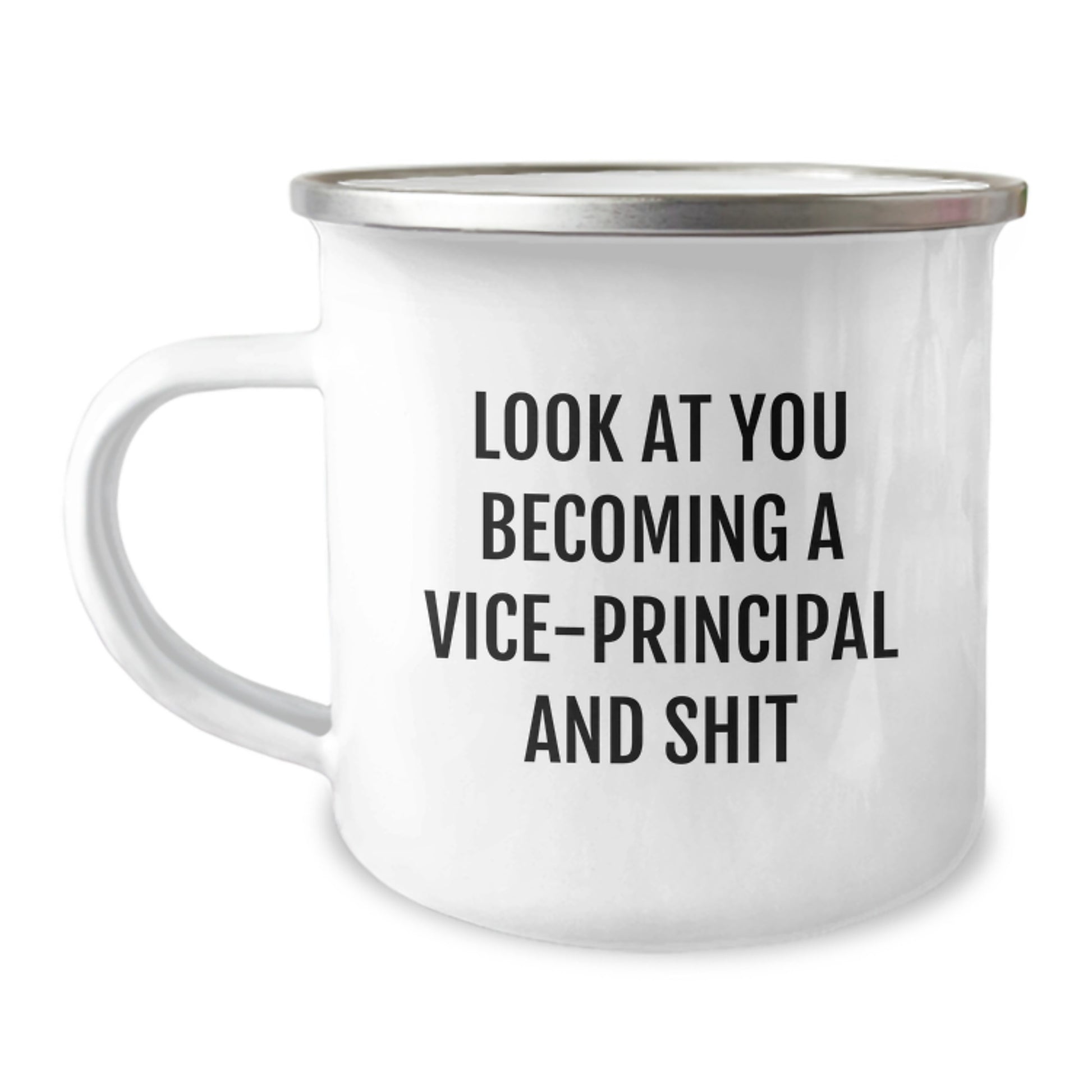 Funny Vice-Principal Gifts from Friends, Unique Camping Mug for Him or Her, Look At You Becoming A Vice-Principal And Shit, Graduation Unique Gifts - Image 1