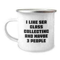 Load image into Gallery viewer, Sea Glass Collecting Gifts, Funny Quote Mugs for Friends, Camping Mug with Enamel Finish, Gifts from Friends for Sea Glass Collectors, Unique Graduation Gifts - Image 1
