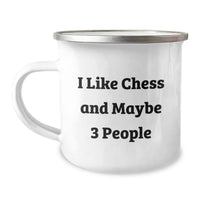 Load image into Gallery viewer, Funny Chess Gifts for Men from Friends - 12 oz Camping Mug with Enamel Finish, Perfect Graduation Unique Gifts for Chess Lovers - Image 1
