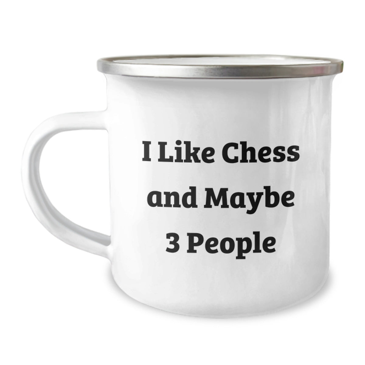 Funny Chess Gifts for Men from Friends - 12 oz Camping Mug with Enamel Finish, Perfect Graduation Unique Gifts for Chess Lovers - Image 1
