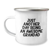 Load image into Gallery viewer, Funny Grandad Gifts for Men from Family, Just Another Day Being An Awesome Grandad Camping Mug for Graduation Unique Gifts - Image 1
