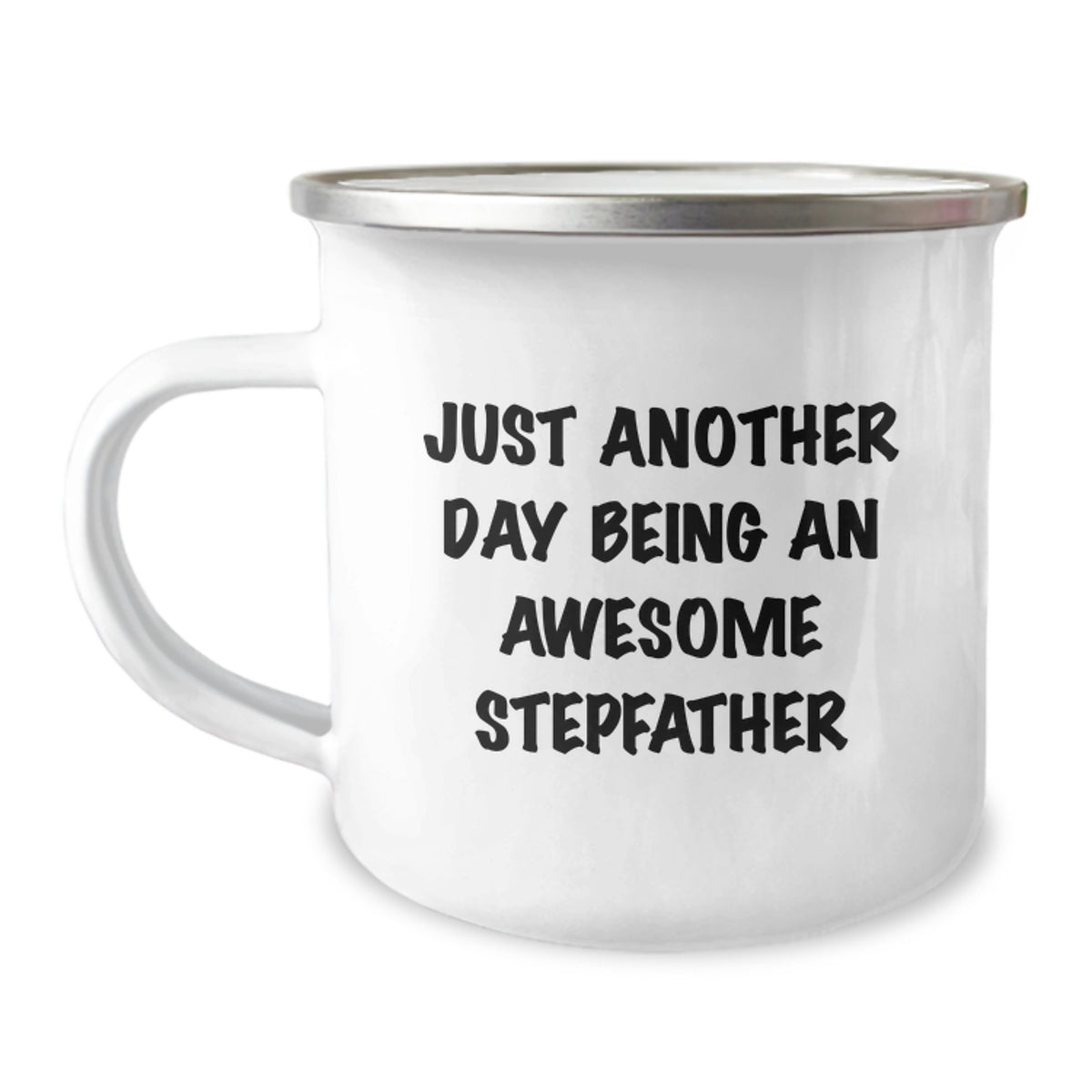 Funny Stepfather Gifts, Just Another Day Being An Awesome Stepfather, Camping Mug for Birthday, Gifts from Family to Stepfather, Unique Birthday Unique Gifts for Men - Image 1