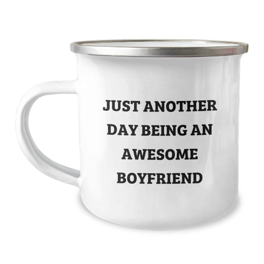 Funny Sweetheart Gifts from Men for Graduation, Just Another Day Being An Awesome Sweetheart Stainless Steel Camping Mug - Image 1