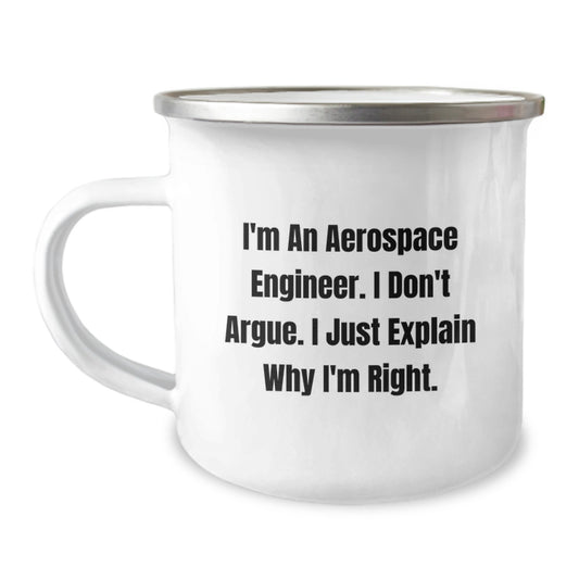 Aerospace Engineer Gifts, Funny Quote, Camping Mug for Graduation, Gifts from Men, Gifts for Aerospace Engineers, Unique Graduation Unique Gifts for Him - Image 1