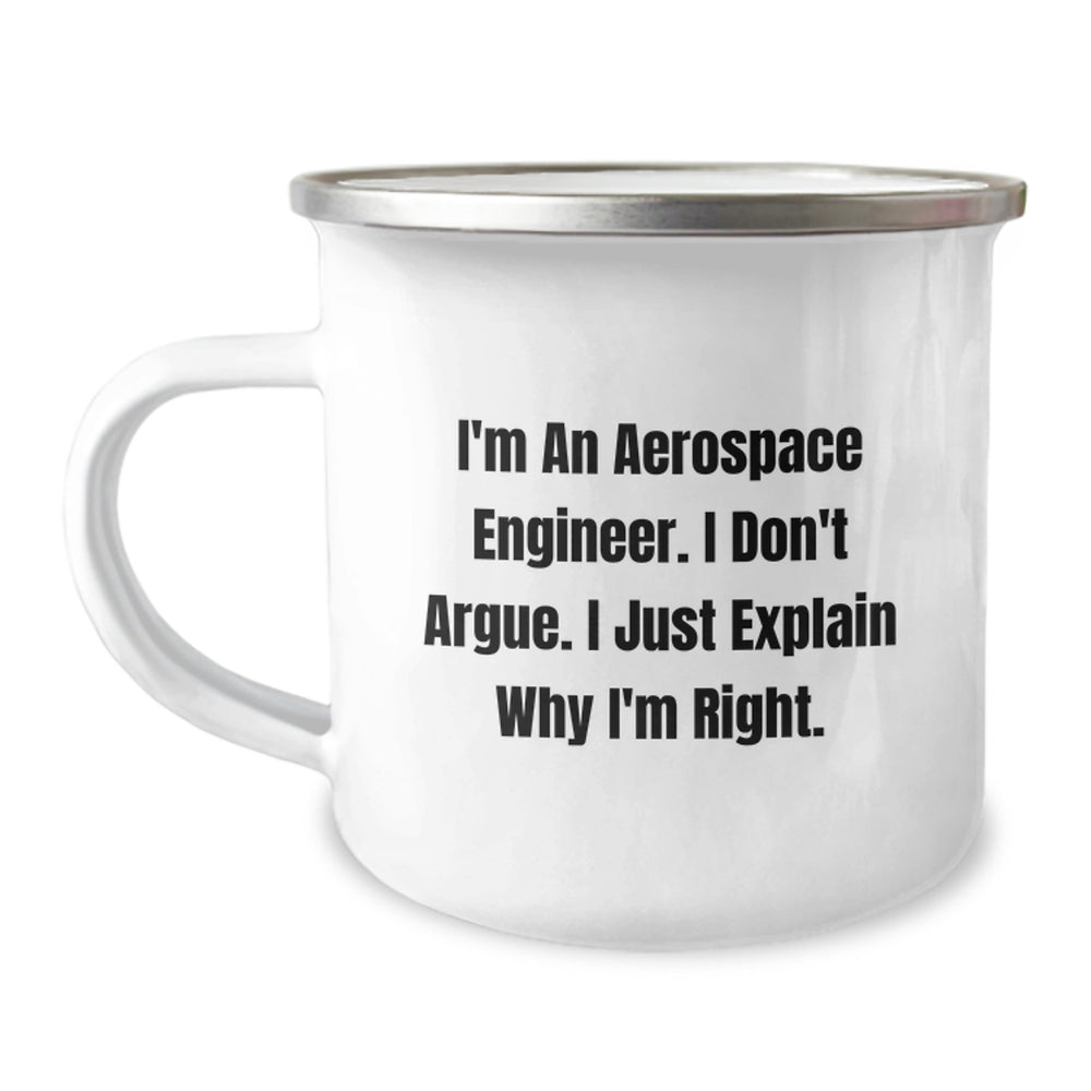 Aerospace Engineer Gifts, Funny Quote, Camping Mug for Graduation, Gifts from Men, Gifts for Aerospace Engineers, Unique Graduation Unique Gifts for Him - Image 1