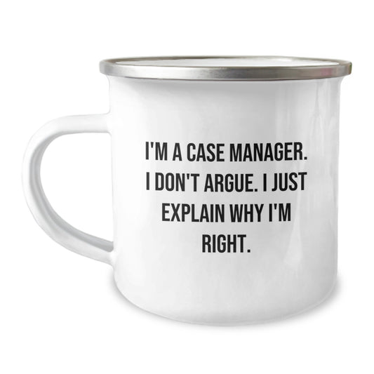 Funny Case Manager Gifts for Him from Friends to Graduation Unique Camping Mugs - Image 1