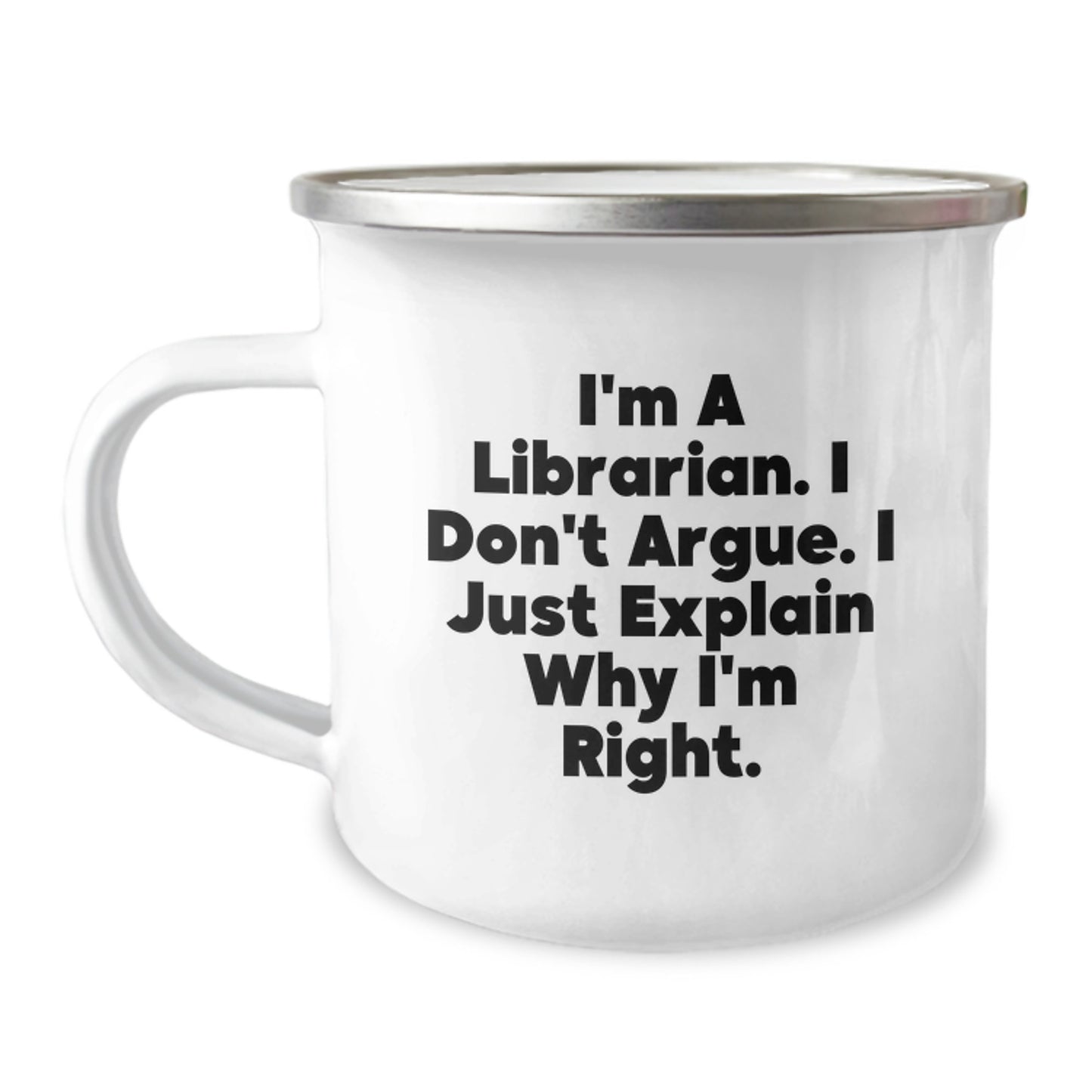 Librarian Gifts, Funny Quote, Camping Mug, Graduation Unique Gifts from Friends, to Librarian - Image 1