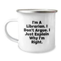 Load image into Gallery viewer, Librarian Gifts, Funny Quote, Camping Mug, Graduation Unique Gifts from Friends, to Librarian - Image 1
