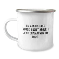 Load image into Gallery viewer, Registered Nurse Gifts from Friends, Registered Nurse Camping Mug, Funny Quote, Unique Graduation Gifts, Gifts for Registered Nurse - Image 1

