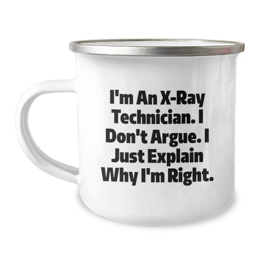X-Ray Technician Gifts from Friends, Unique Camping Mug for X-Ray Technician Graduation, Funny Quote - Image 1