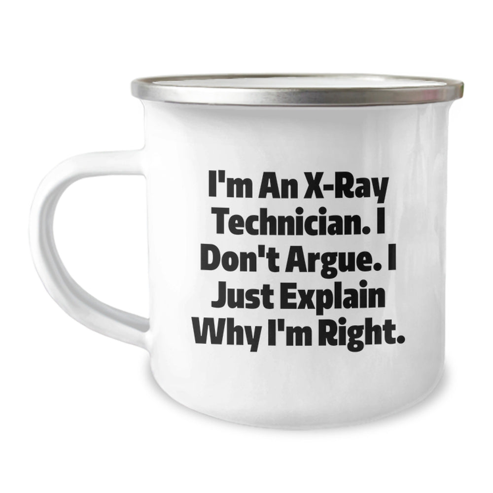 X-Ray Technician Gifts from Friends, Unique Camping Mug for X-Ray Technician Graduation, Funny Quote - Image 1