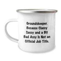 Load image into Gallery viewer, groundskeeper Gifts from Friends, Funny Camping Mug for groundskeeper, Graduation Unique Gifts - Image 1
