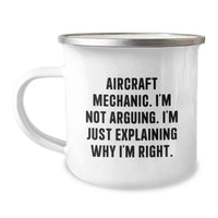 Load image into Gallery viewer, Funny Aircraft Mechanic Gifts from Friends, Aircraft Mechanic Birthday Unique Gifts with Inspirational Quote, Camping Mug for Men, Women, Coworkers, Family - Image 1
