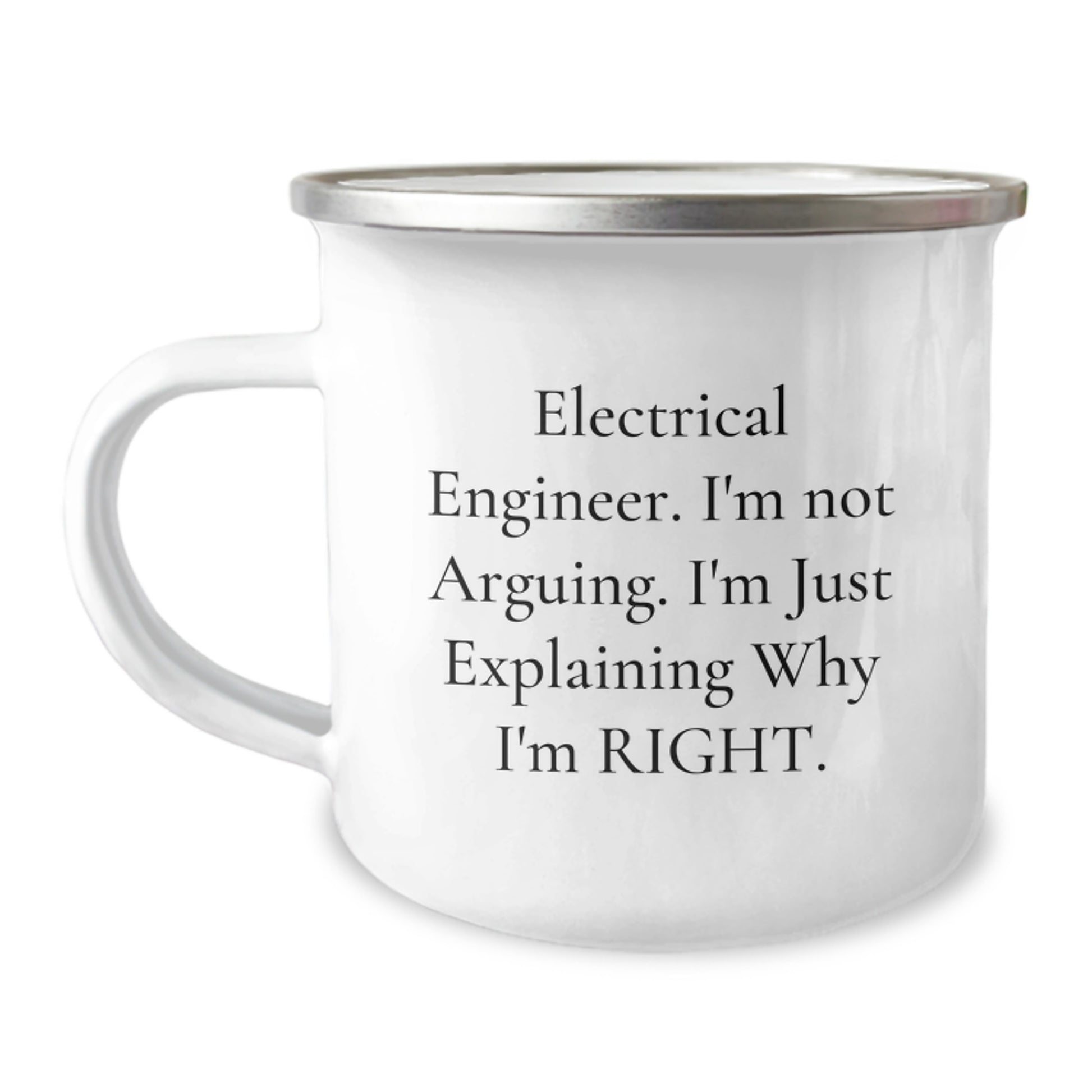 Electrical Engineer Funny Quote Camping Mug Gifts from Friends for Birthday, Gifts for Electrical Engineers - Image 1