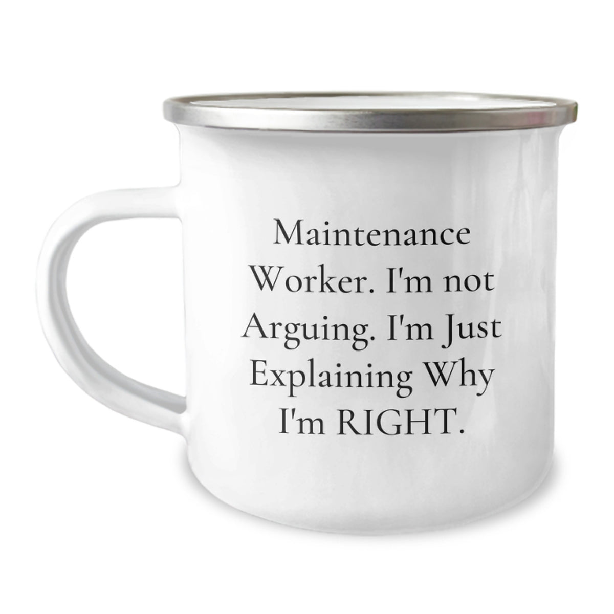 Maintenance Worker Humor Funny Gifts from Friends for Birthday Unique Camping Mug - Image 1