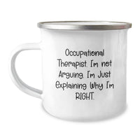 Load image into Gallery viewer, Occupational Therapist Gifts: Funny Quotes for Occupational Therapist, Camping Mug, Graduation Unique Gifts from Friends, Gifts for Occupational Therapist, Stainless Steel with Enamel Finish - Image 1
