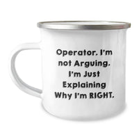 Load image into Gallery viewer, Operator&#39;s Sarcasm Camping Mug, Funny Gift for Operator&#39;s Graduation from Friends - Image 1
